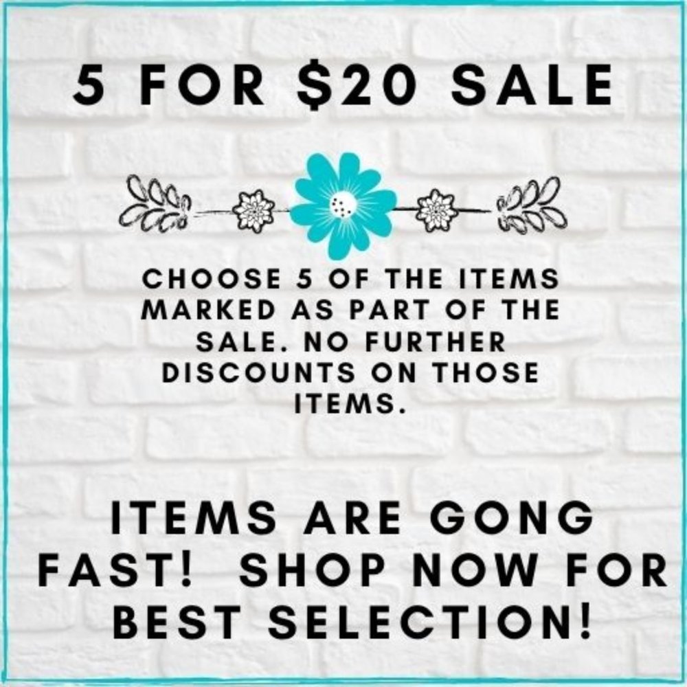 Clearance Sale!  5 for $20 items throughout my closet...keep scrolling!